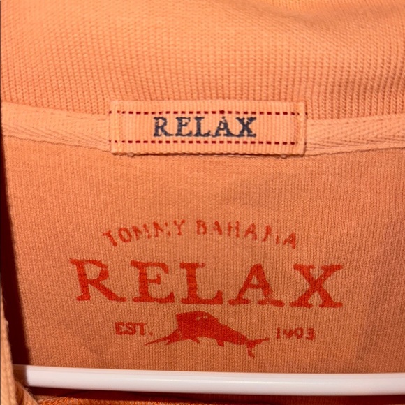 Men's Tommy Bahama Half-Zip Sweater - Peach/orange - XL - B5 - Picture 3 of 8